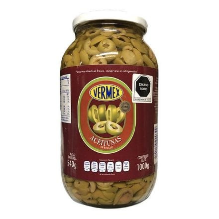 Aceituna Verde rebanada Loreto de 1 Kg Fco