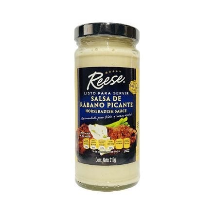 Salsa Horseradish REESE Frasco 212 g (Rabano Picante/Raiz Fuerte)