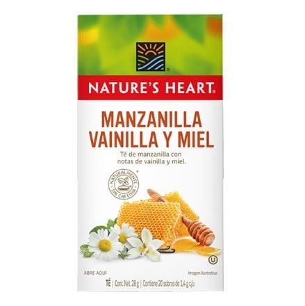 Te de Manzanilla Vainilla y Miel Natures Heart 20 sobres/1.4grs