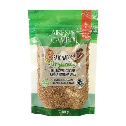 Sazonador Sal, Jenjibre, Curcuma,Canela y Pimienta Aires del Campo 80g