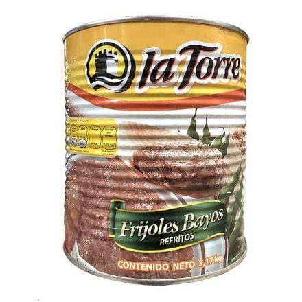 Frijol bayo refrito La Torre Lata de 3.17 Kg