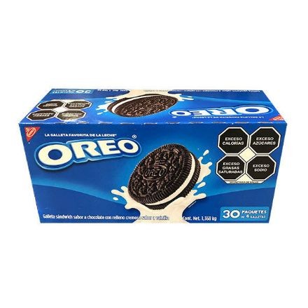 Galleta Oreo 6 cajas de 378gr c/u (IEPS INC) 54 paquetes de 4 galletas servibar